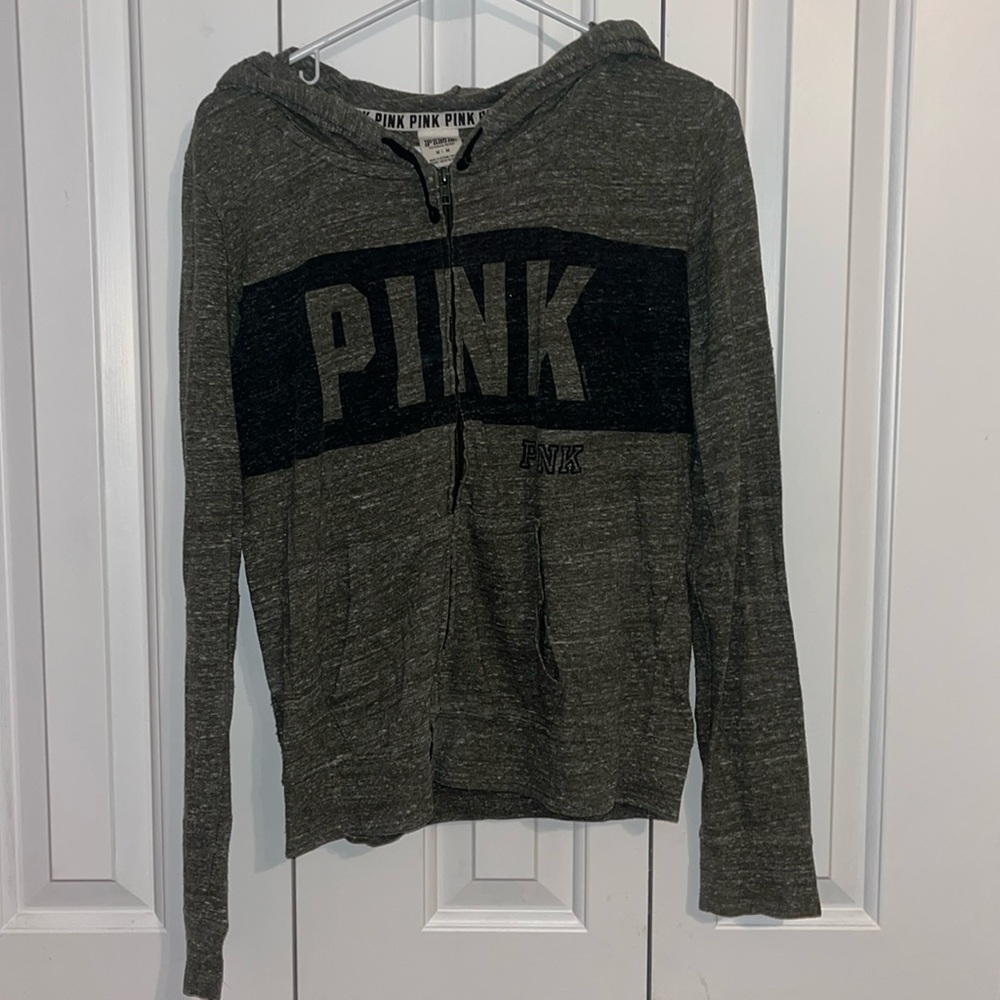 pink army green sweater